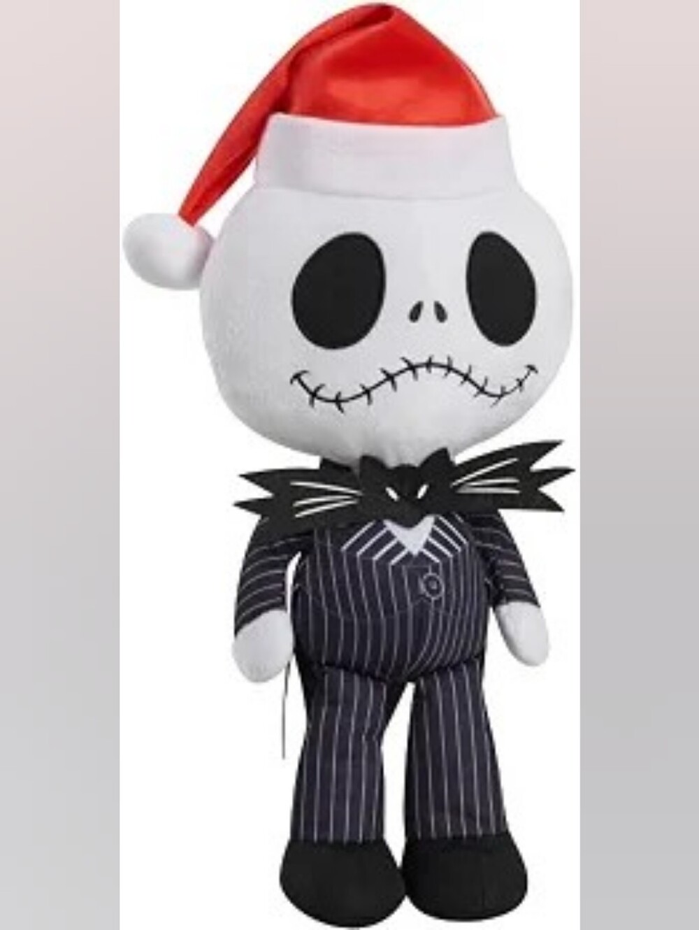 Festive Skull Plush with Red Santa Hat - Holiday Kids Stuffed Toy - Picture 3 of 4